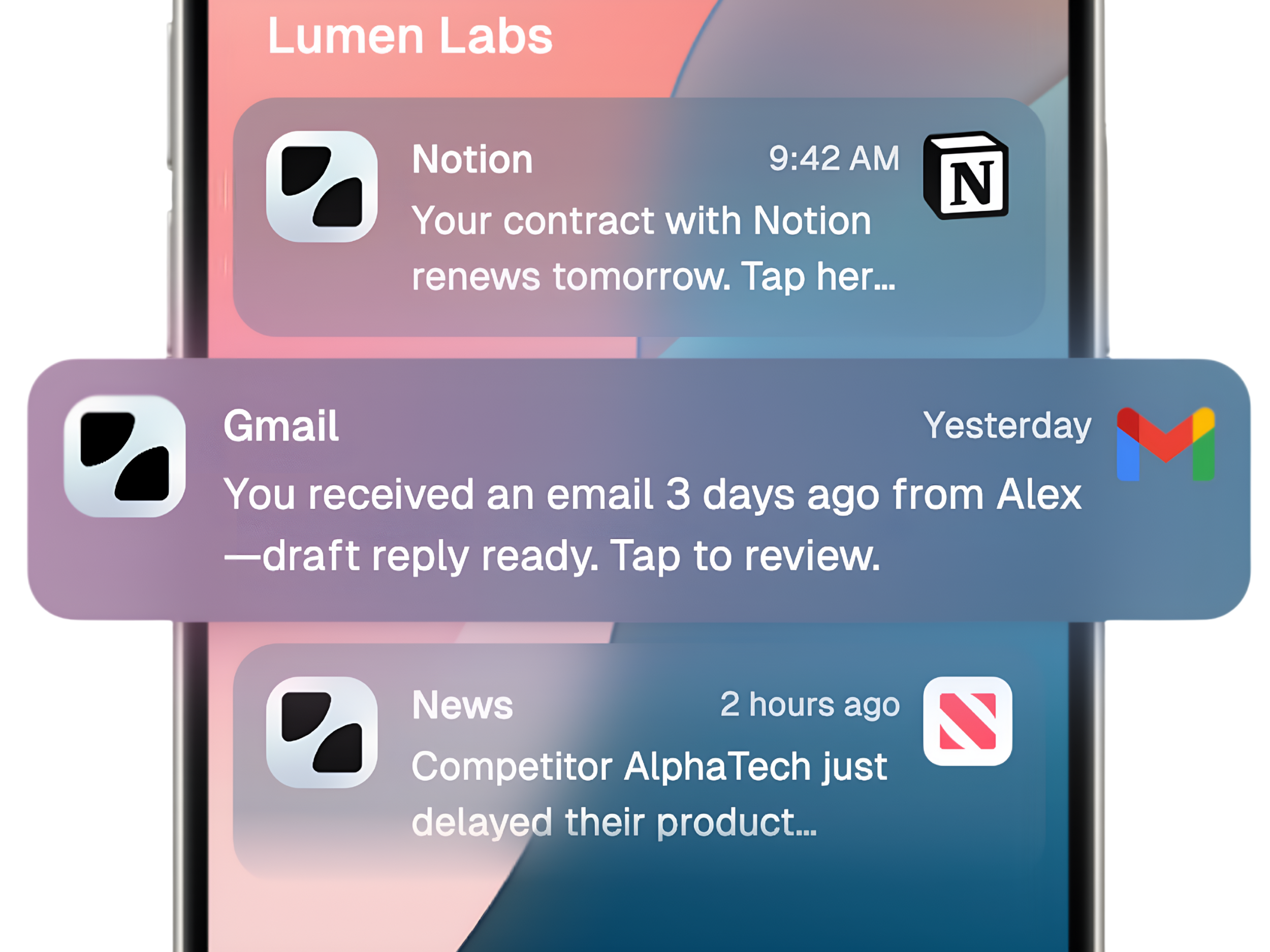 Proactive notifications on iPhone